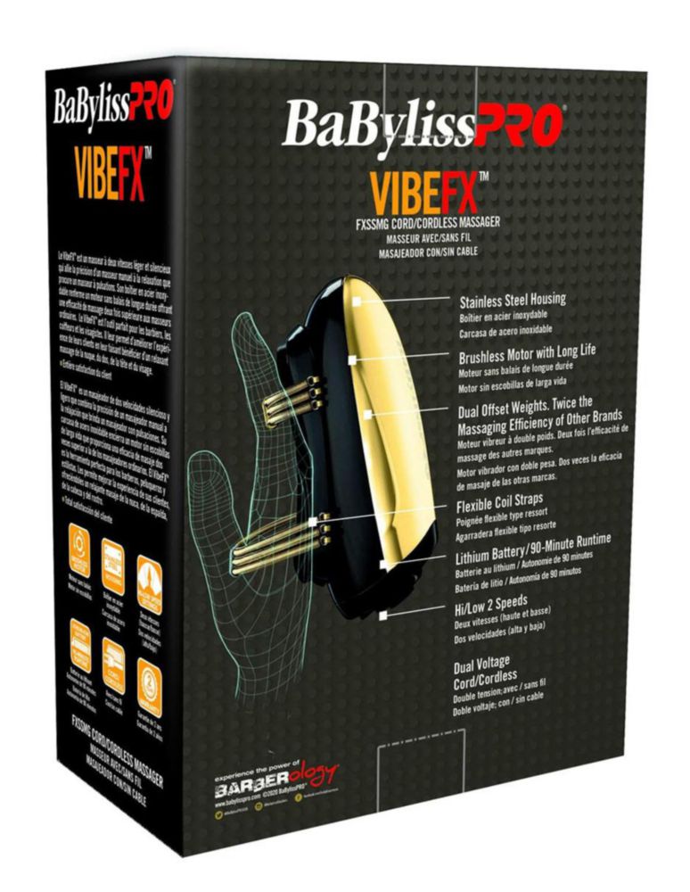 Masajeador Babyliss Pro Vibefx Cable Inalambrico