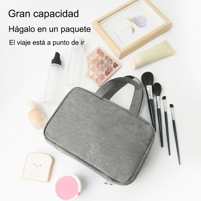 Neceser de Viaje Plegable 4 Capas con Separación Húmedo/Seco,Bolsa de Aseo Portátil Multicolor con Gancho Colgante.HOGAWAY