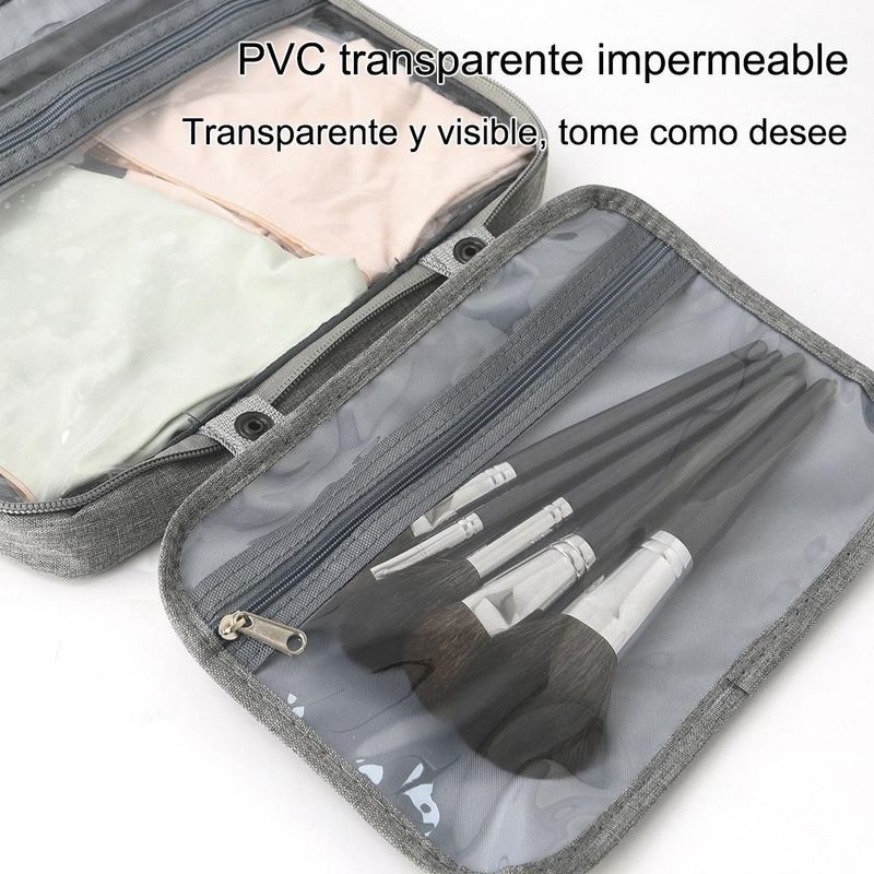 Neceser de Viaje Plegable 4 Capas con Separación Húmedo/Seco,Bolsa de Aseo Portátil Multicolor con Gancho Colgante.HOGAWAY