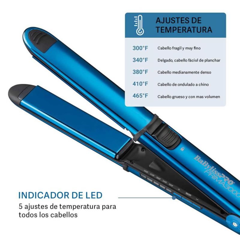 Plancha Profesional Babylisspro Prima3000 Deep Blue Special Edition Nano Titanium