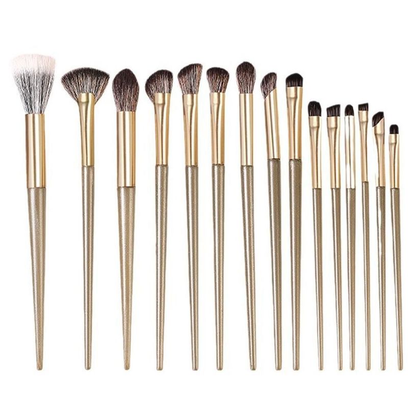 Juego de brochas de maquillaje, brocha para base, brocha para polvo suelto, brocha para sombras de ojos, brocha para cejas, brocha para labios.HOGAWAY