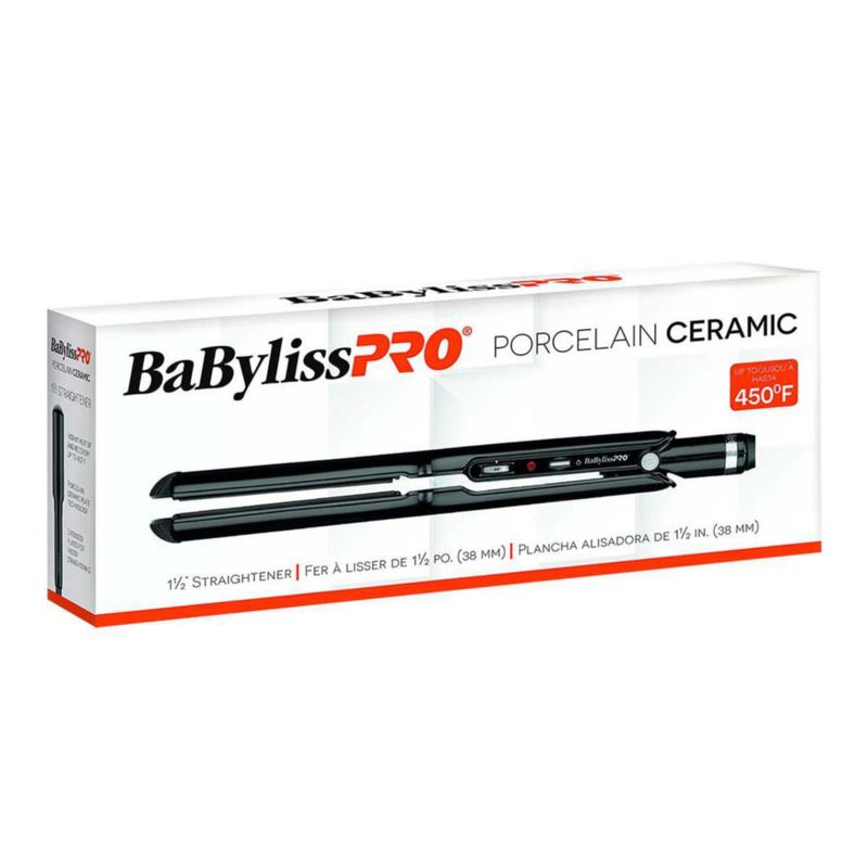 Plancha de cabello BabylissPro 1 1/2" Porcelain Ceramic Negra