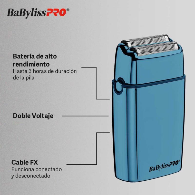 Rasuradora FX02 Azul Babyliss Pro Edición Limitada Shaver Profesional