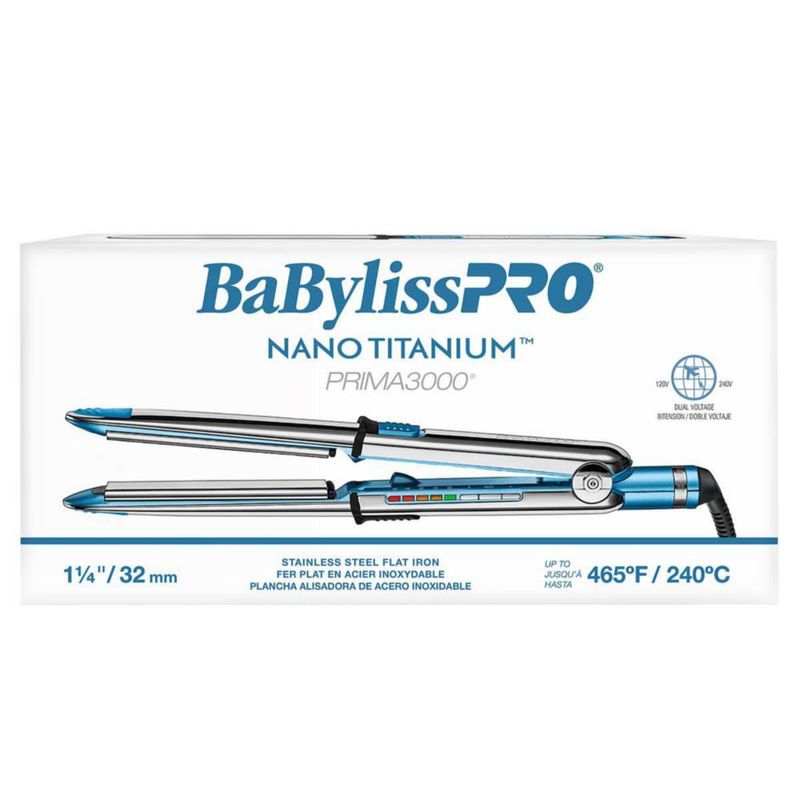 Planchas BaBylissPRO Nano Titanium Prima 3000 – Eficiencia y Brillo Profesional