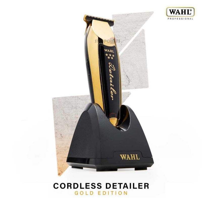 Recortadora Wahl Profesional Inalámbrica para Barba y Cabello con Cuchilla en T Gold Detailer