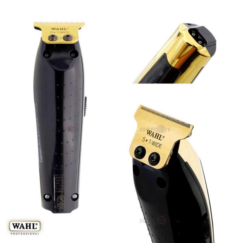 Recortadora Wahl Profesional Inalámbrica para Barba y Cabello con Cuchilla en T Gold Detailer