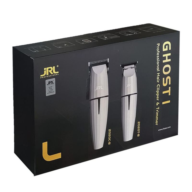 Combo Profesional JRL GHOST Collection Clipper + Trimmer Inalámbricos | Alta Precisión y Potencia | Uso Profesional