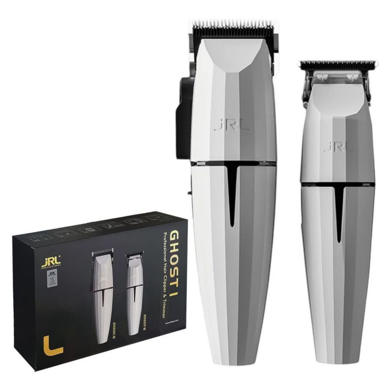 Combo Profesional JRL GHOST Collection Clipper + Trimmer Inalámbricos | Alta Precisión y Potencia | Uso Profesional