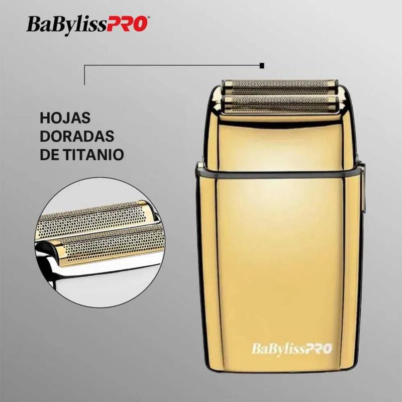Afeitadora Babylisspro Foil Fx02 Dorada Profesional - inalámbrica