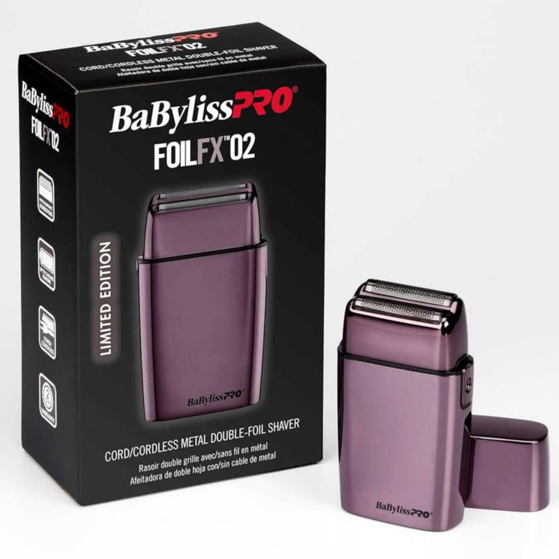 Rasuradora FX02 Morada Babyliss Plata Edición Limitada Shaver Profesional