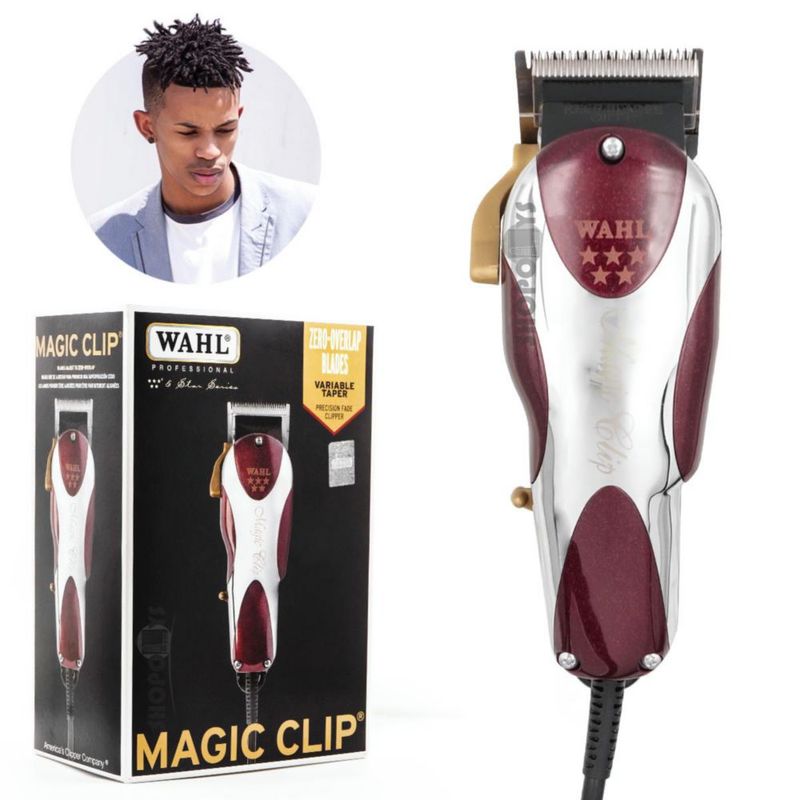 Cortadora de Cabello Wahl Magic Clip Profesional con Cable y 8 Peines Guía