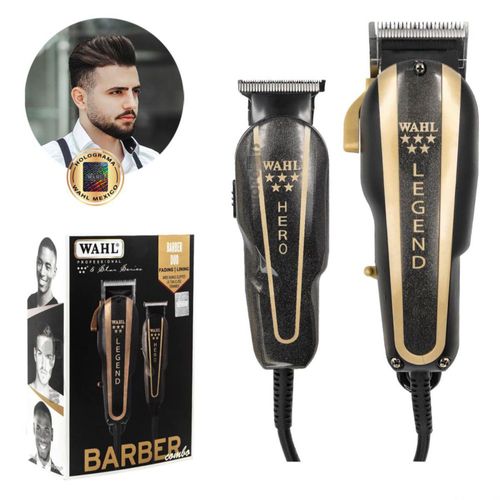 Combo Wahl Profesional Legend + Hero | Cortadora y Recortadora para Barbería