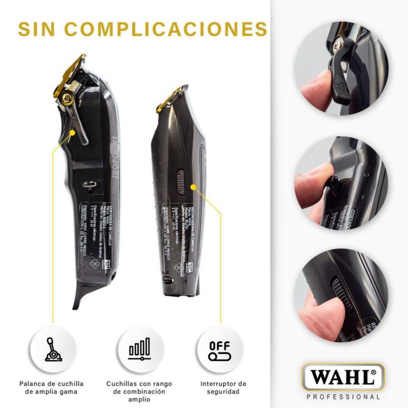 Combo Inalámbrico Wahl Profesional 5 Estrellas | Magic Clip + Detailer Li para Barbería