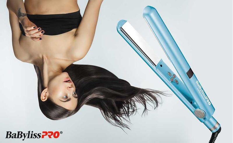 Plancha de cabello de 1" Digital Nanotitanium Babyliss Pro BNT4095TUC Azul