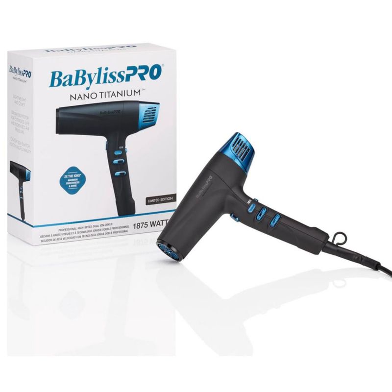 Secadora BaByliss Negro 3 vel Nanotitanium 1600W BNTMB9100ES
