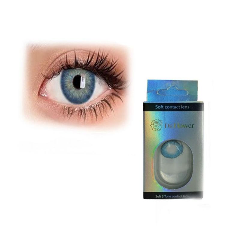 Par de Pupilentes color Azul DS flower