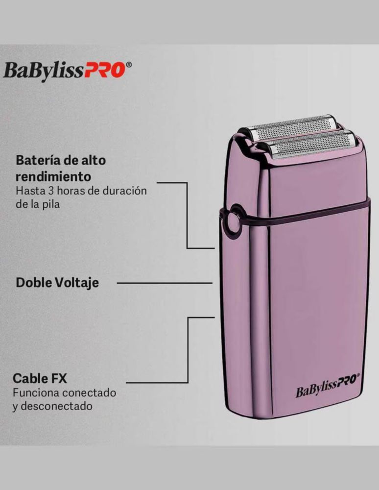 Afeitadora Babylisspro Profesional Doble Lámina Foil Fx02 - Inalámbrica