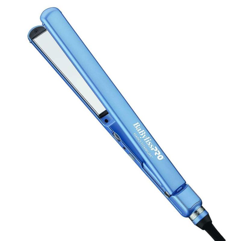 Plancha de cabello 1" Nano titanium Babyliss Pro Azul