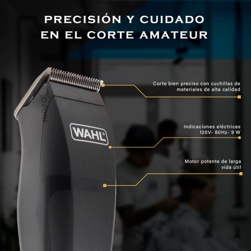 Kit Wahl Homecut Cortadora y Recortadora Casera 79450 | Máquina para Cortar Cabello y Barba | Uso Doméstico | Color Negro
