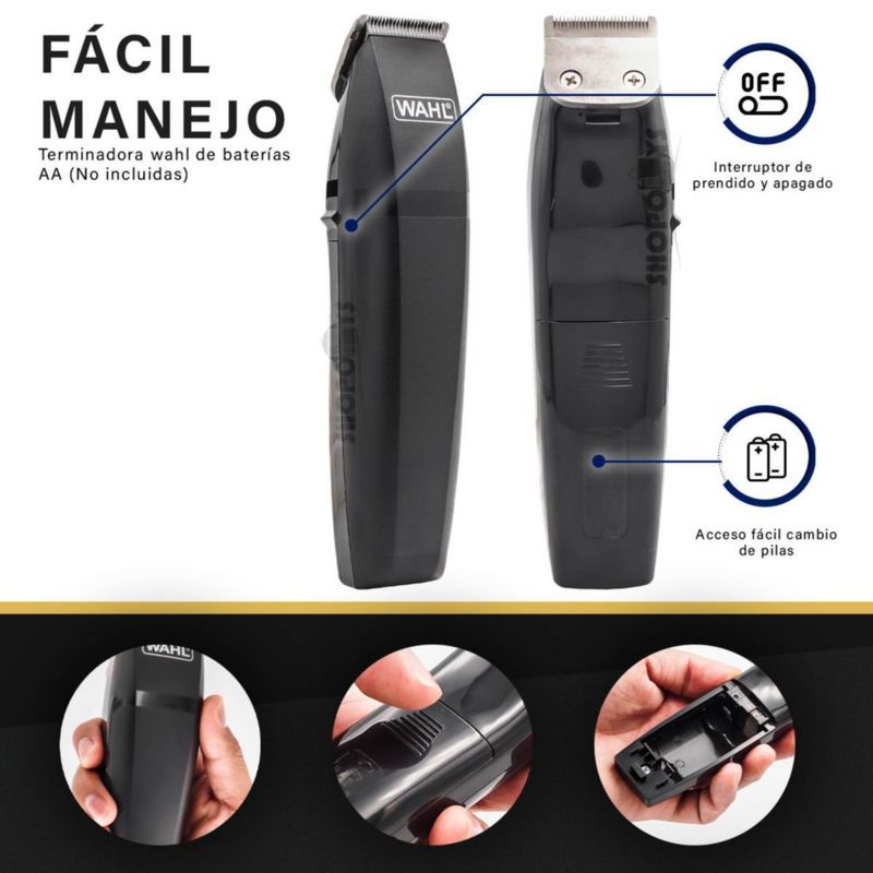 Kit Wahl Homecut Cortadora y Recortadora Casera 79450 | Máquina para Cortar Cabello y Barba | Uso Doméstico | Color Negro