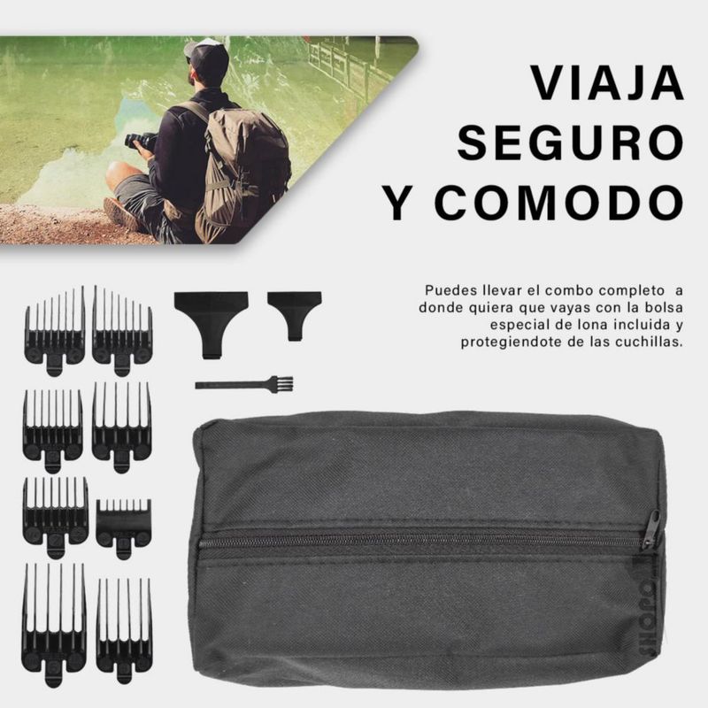 Kit Wahl Homecut Cortadora y Recortadora Casera 79450 | Máquina para Cortar Cabello y Barba | Uso Doméstico | Color Negro
