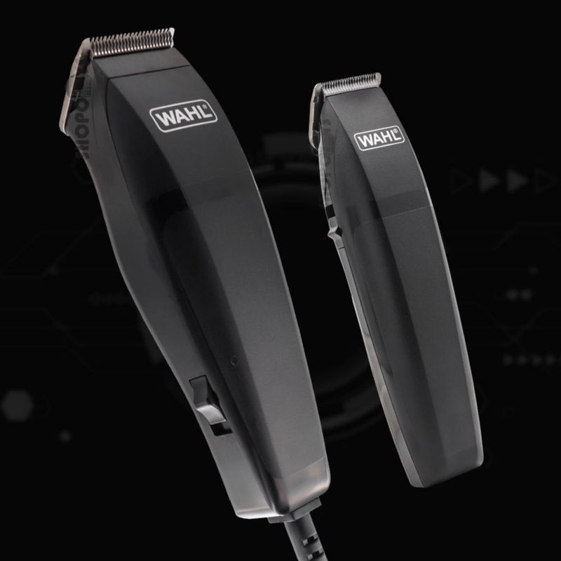 Kit Wahl Homecut Cortadora y Recortadora Casera 79450 | Máquina para Cortar Cabello y Barba | Uso Doméstico | Color Negro