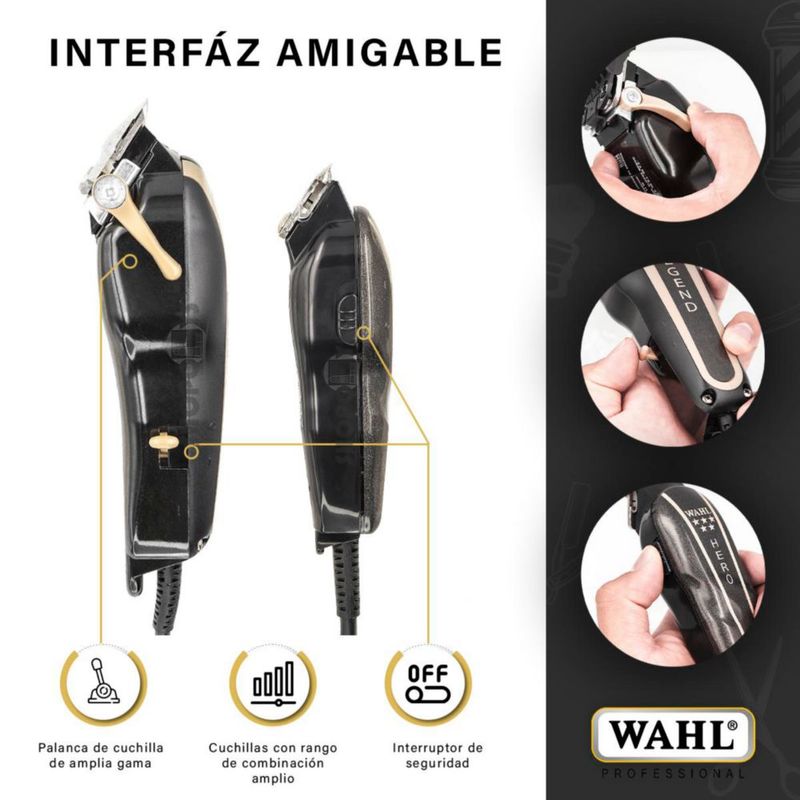 Combo Barber Clipper Y Trimmer Wahl Profesional+ Rasuradora Groomsman