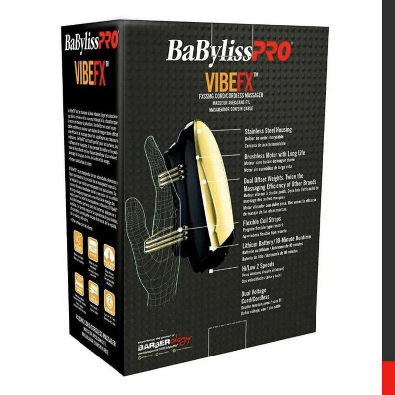Masajeador Dorado FXSSMG Babyliss Pro Barberology