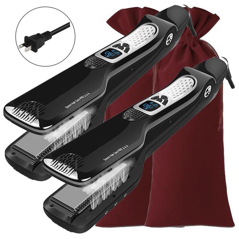 Alaciadoras de Cabello Profesional MXTWU-017 TitaniumSteamBlack Plancha de Ceramica Moderna