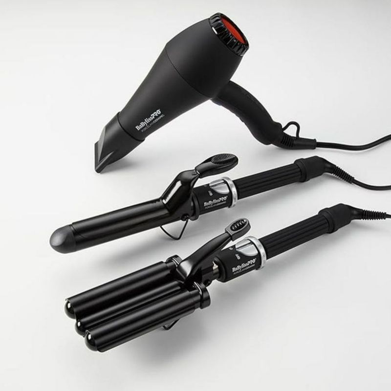 Set BaBylissPRO Secadora Rizador Y Ondulador de Pelo Porcelana y Cerámica