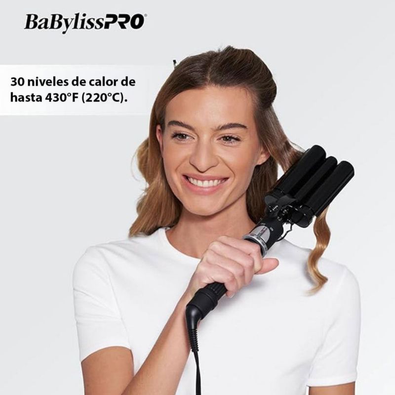 Set BaBylissPRO Secadora Rizador Y Ondulador de Pelo Porcelana y Cerámica