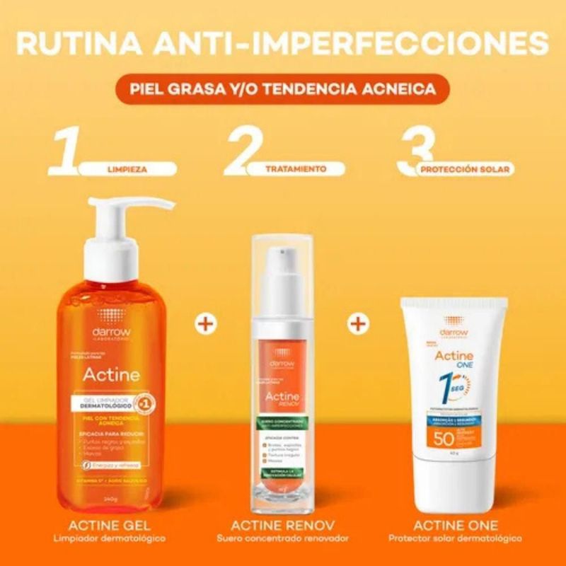 Darrow Actine Gel limpiador para piel grasa 140 gr