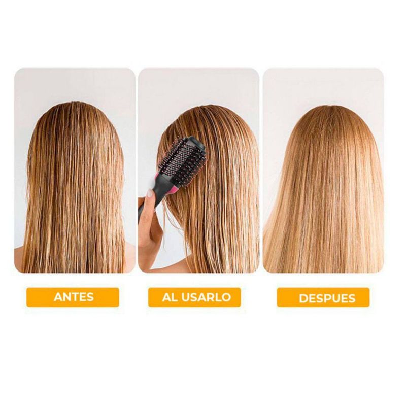 Cepillo Secador Para El Cabello Eléctrico, Alisador, Rizador 3 En 1