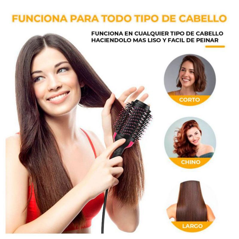 Cepillo Secador Para El Cabello Eléctrico, Alisador, Rizador 3 En 1