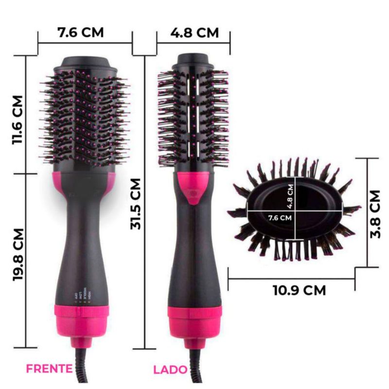 Cepillo Secador Para El Cabello Eléctrico, Alisador, Rizador 3 En 1