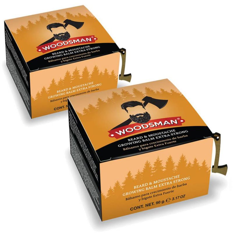 Woodsman Kit 2 Piezas Bálsamo de Crecimiento de Barba y Bigote Extra Fuerte 5%