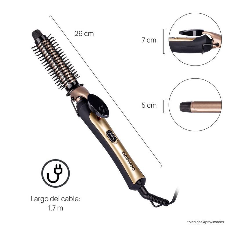 Rizador de cabello con cepillo adaptable DAEWOO DCR-4020