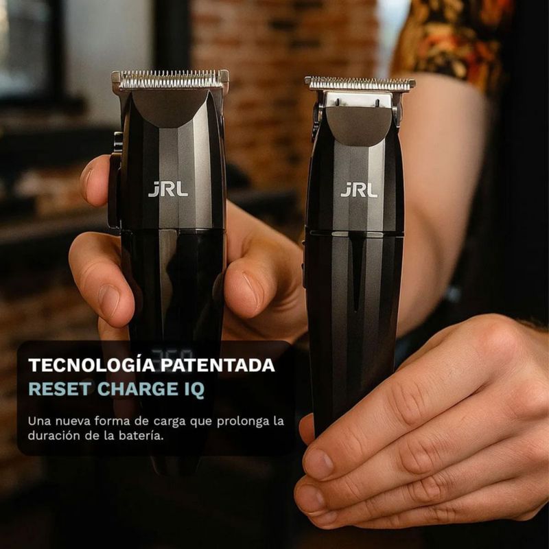 Combo Profesional JRL Onyx — Clipper y Trimmer inalámbricos de alto desempeño