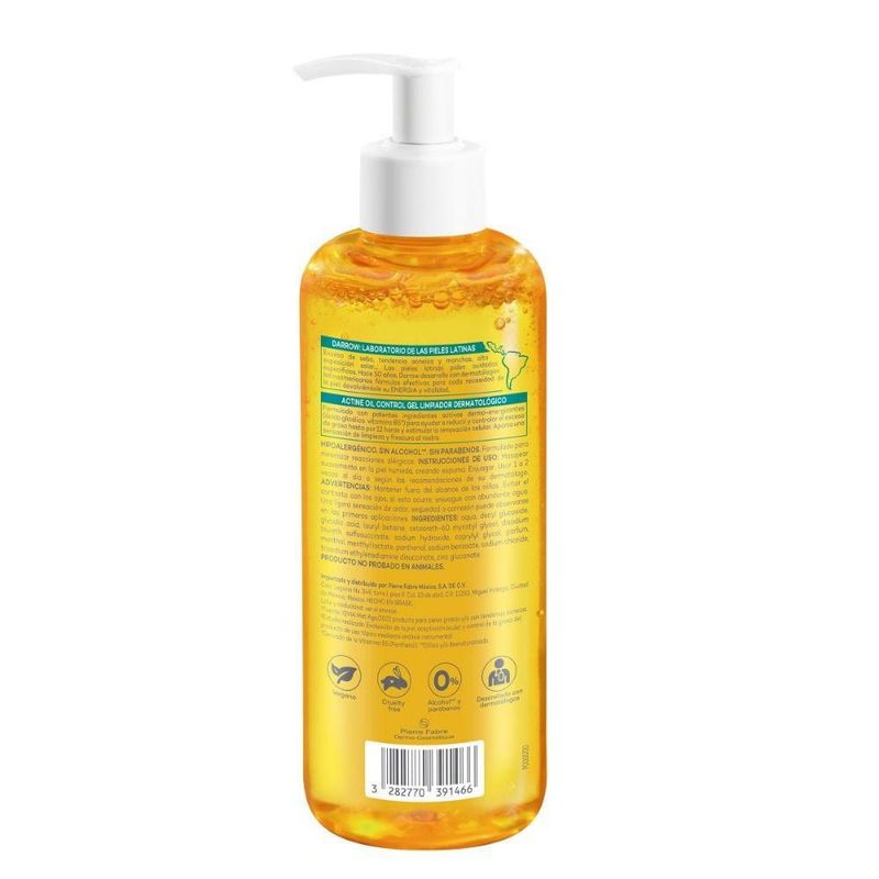 Darrow Actine Oil Control Gel limpiador para piel grasa 400 gr