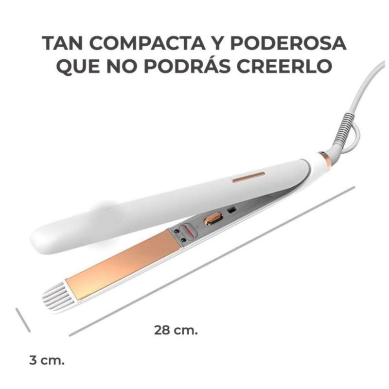 Plancha Para Cabello 2 En 1 Alisadora Y Rizadora