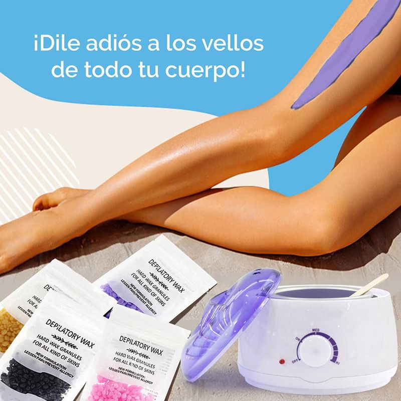 Calentador de cera para depilación profesional HELSE 18 x 14 cm Kit de aplicación HELSE.