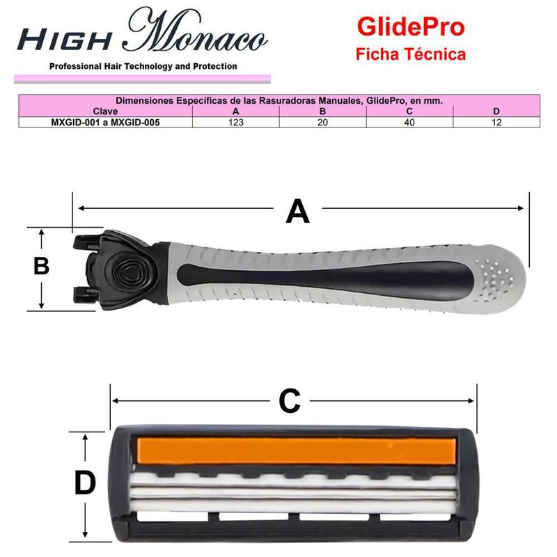 Cartuchos de Repuesto MXGID-003 GlidePro3D Rasuradoras