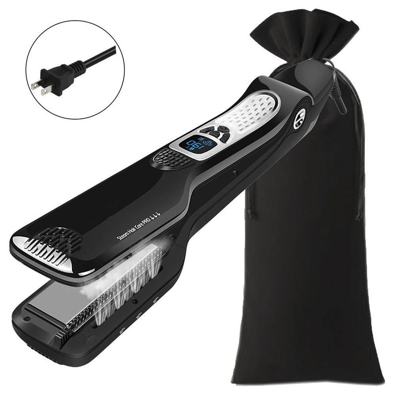 Planchas con 5 Temperaturas MXTWU-010 TitaniumSteamBlack Plancha de Ceramica Moderna
