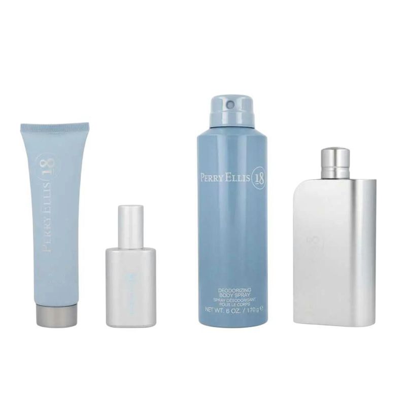 SET PERRY ELLIS 18 4PZS 100ML EDT SPRAY/BODY WASH 90 ML/DESODORANTE 170G SPRAY /7.5ML EDT SPRAY