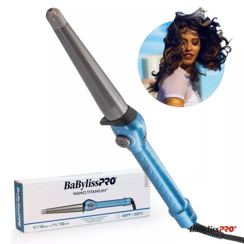 Rizador Cónico Babylisspro Nano Titanium 450°f Profesional