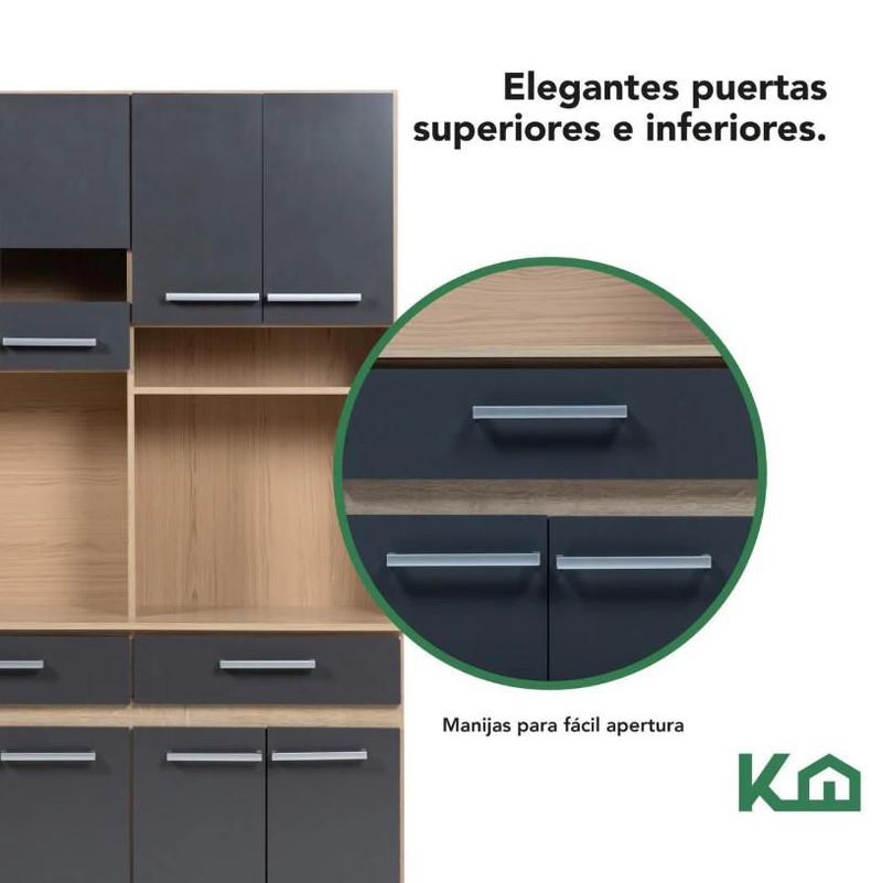 Alacena Organizador Multiusos para Cocina con Repisas y Puertas