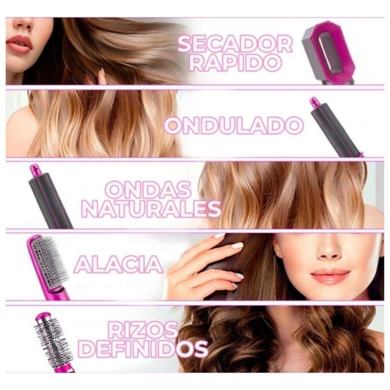 Cepillo Secador de Pelo 5 en 1