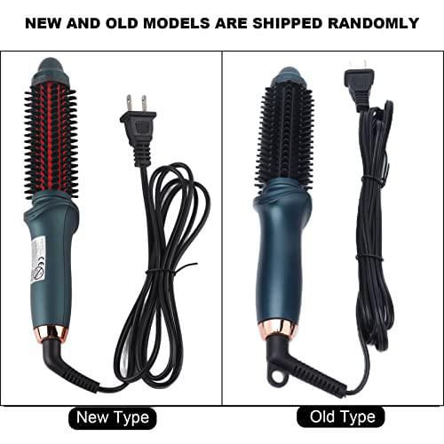 Cepillo Rizador de Doble Propósito para Cabello Liso y Rizado, Cepillo de Pelo Eléctrico Portátil, Ligero, Dos Engranajes de Tem