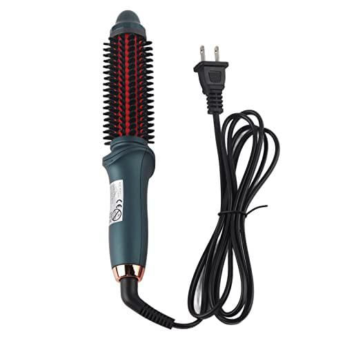 Cepillo Rizador de Doble Propósito para Cabello Liso y Rizado, Cepillo de Pelo Eléctrico Portátil, Ligero, Dos Engranajes de Tem