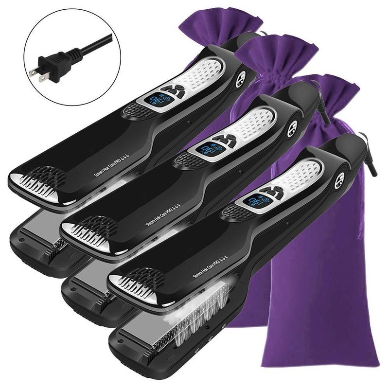 Plancha a Vapor Practicas MXTWU-006 TitaniumSteamBlack Plancha de Ceramica Moderna